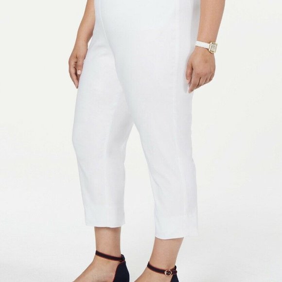 Charter Club Plus Size Pull-On Capri Pants Color: White Size 26WNWT - Picture 3 of 4